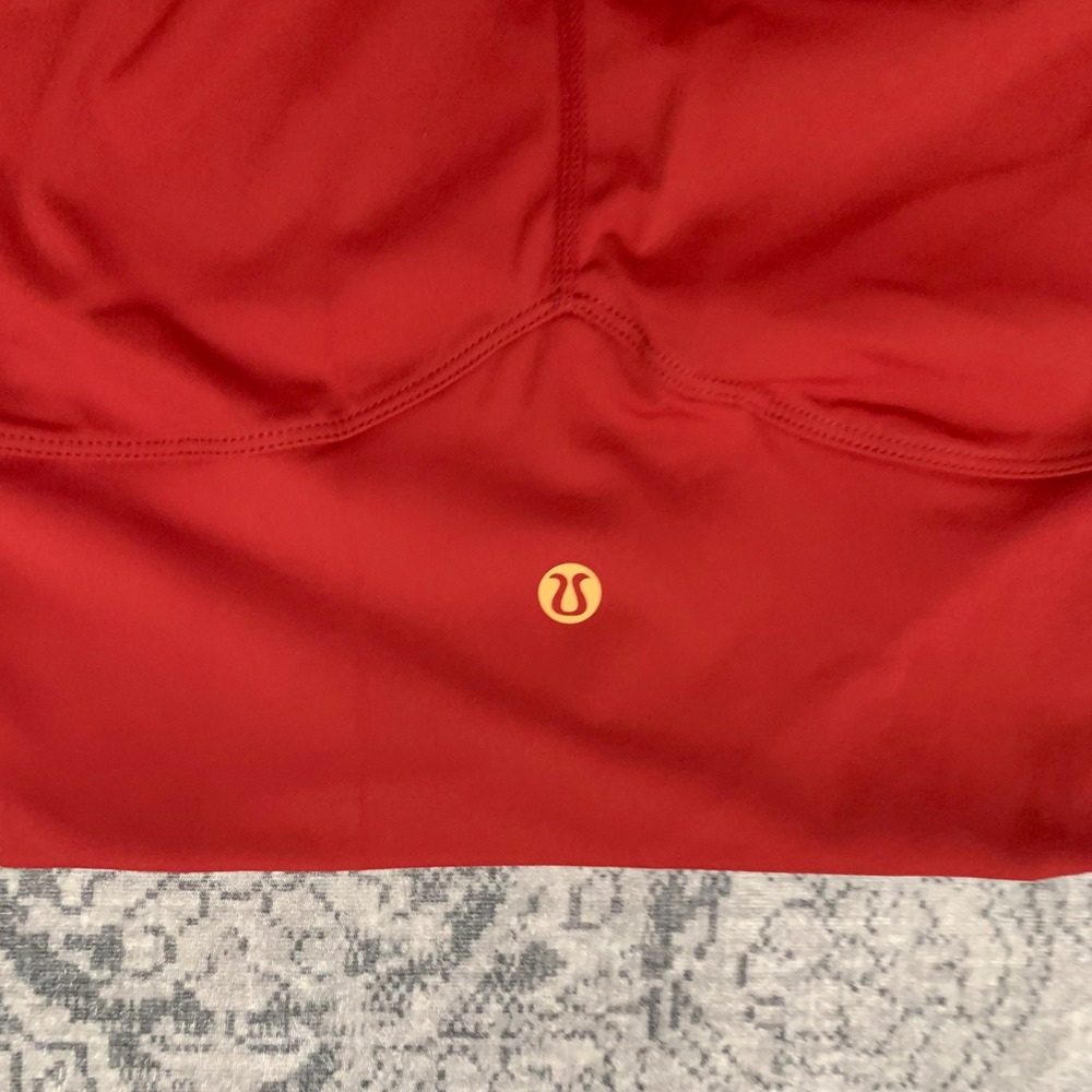 Lululemon Define Jacket Leggings Set Women 4 Red Gold Zip Activewear NWT - Picture 13 of 14